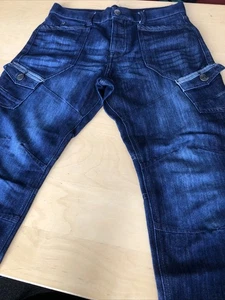 Airwalk Jeans Herren W34 L32 Blau Denim Double Knee Y2K Style Cargo Utility. - Bild 1 von 8