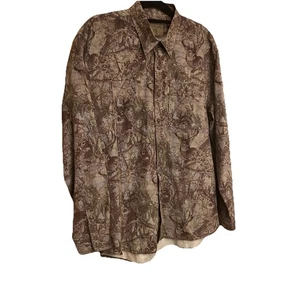 Clearwater Outfitters Men’s Button Down Shirt Sz Brown Plaid w Deer Long Sleeve - Picture 1 of 14
