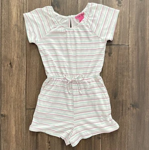 Mumu Coco Mädchen weiß bunt gestreift Shorts Strampler 8 - Bild 1 von 5