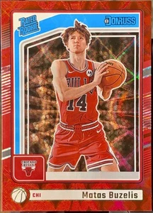 2024-25 Panini Donruss Matas Buzelis RC Rated Rookie Holo Red International - Picture 1 of 2