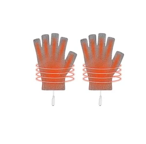 Beheizte USB Handschuhe Fingerlos Winter Warm Fahrradhandschuhe 19 cm x 15 cm - Bild 1 von 6