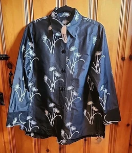 NWT EMMELLE Collared Black Floral Embroidered Evening Short Jacket Long Sleeves - Picture 1 of 8
