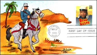 Scott 2447 25 Cents Beau GesteMelissa Fox Hand Painted FDC #22 - Image 1 of 2