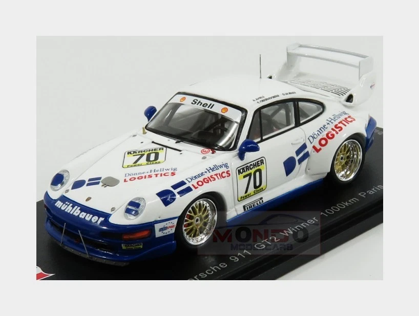 1:43 Spark Porsche 911 993 Gt2 #70 1000Km Paris 1995 P.Oberdorfer D.Hubner SF130 - Immagine 1 di 2