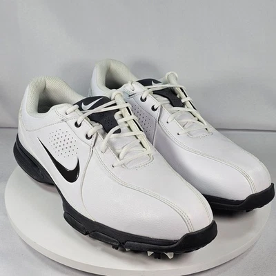 Nike Durasport III Men's White Golf Shoes Size 9 Wide Spike Golfing Sneakers NEW - Image 1 of 4