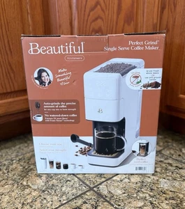 New O/S VTG Beautiful Programmable Single Serve White Icing Coffee Maker W/Box - Picture 1 of 4