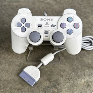 Controller cablato bianco OEM ufficiale Sony PlayStation PS One PS1 testato - Foto 1 di 7
