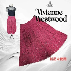 Vivienne Westwood Cotton Lace Skirt Size 2 Wine Red - Picture 1 of 5