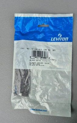 BRAND NEW LEVITON 5F100-BLK FIBER OPTIC METAL ADAPTER PLATE - Image 1 of 3