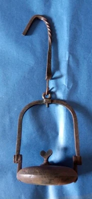 Ancienne Lampe à Huile pour mineur - Photo 1/3