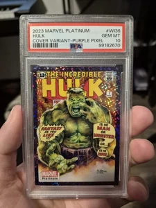 2023 Marvel Platinum Cover Variant Purple Pixels 02/35 Hulk PSA 10 GEM MT 04cw - Picture 1 of 2