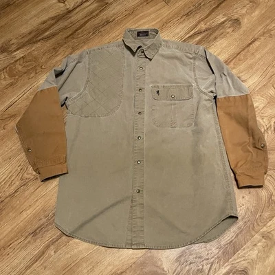 Browning Super Naturals Shirt Hunting Brown Men Large Shooting Shoulder Pad - Image 1 of 4