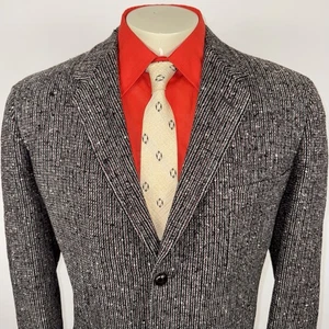 Vtg 50s Varsity Town Jacket Suit Blazer Sport Coat Wool Tweed MCM Mens 42 Long - Picture 1 of 23
