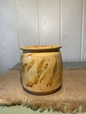 Ancien Pot En Terre Cuite Vernissée - Photo 1/4