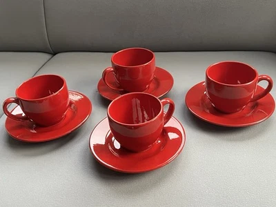 WAECHTERSBACH "Fun Factory" 4xTassenset rot/Top Zustand - Bild 1 von 4