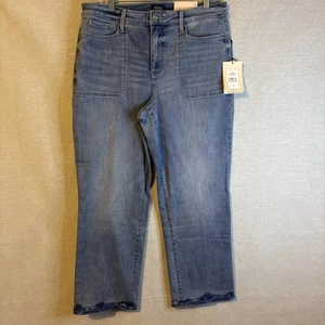 Jeans alla caviglia NYDJ donna Stonington lavaggio medio denim rilassato taglia 12 casual nuovi - Foto 1 di 10