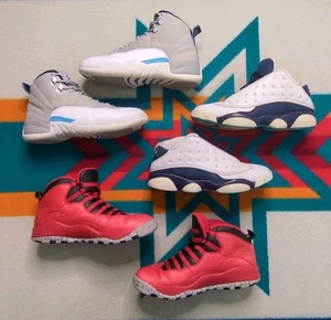 Nike Air Jordan Retro 10 12 13 Lot Of 3 Bulls Over Broadway 705178-601 Size 9 - Picture 1 of 19