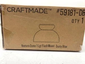 CRAFTMADE Ventura 10.5 in. 1-Light Dusty Blue Flush Mount 59181-DB - Picture 1 of 2