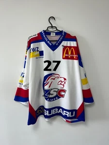 Zsc Lions Ice Hockey Shirt Ochsner Matchworn #27 Salis jersey Swiss Mens sz XL - Picture 1 of 24