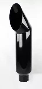 Black Miter Angle Cut Diesel Smoker Exhaust Stack 5" Inlet 8" Tip 36" Long 2500 - Bild 1 von 3