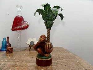Petite Choses 8" Monkey Carrying Potted Palm Tree Candle Holder - Picture 1 of 10