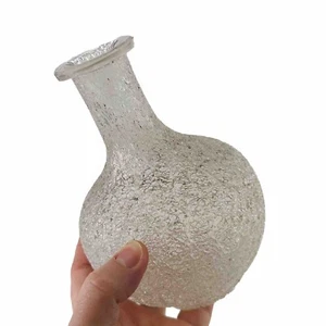 Murano Webb Glass Roman Crackle Vase h17cm Mid Century - Picture 1 of 11
