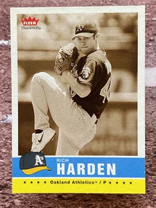 2006 Fleer Tradition Sepia Rich Harden #28 Oakland Athletics - Picture 1 of 2