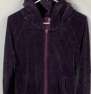 Juicy Couture Jacket Lightweight Track Velour Zip Women's Small VTG - Picture 1 of 5