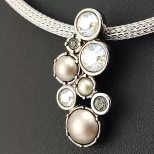 ⭐ Pierre Lang SCHWARZ Silber Anhänger Charmanhänger Halskette Kette Perle 199 ⭐ - Bild 1 von 2