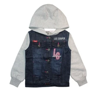 Girl's Hooded Jacket. Lee Cooper. Gray Color. Gift For Child Aged 4 To 14 Years - Picture 1 of 5