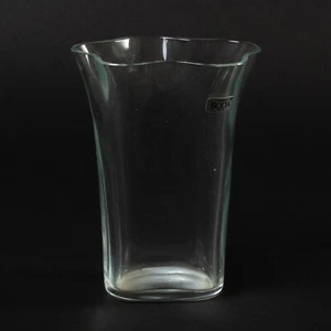 Kosta Boda Schweden klare Kristallvase gerüschter Rand 5 Zoll hoch schwedisches Kunstglas - Bild 1 von 5