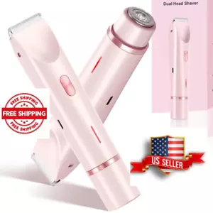 2 in 1 Dual Head Electric Lady Waterproof Shaver Razor for Women Private Area - Picture 1 of 6