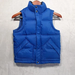 Gap Kids-Full Zip Winter Puffer Vest Boys Sz.Small 6-7/Blue Color w/Pockets - Picture 1 of 10