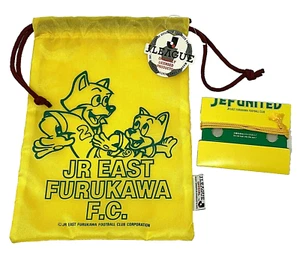 JEF United JR East Furukawa Football Club Fan Yellow Drawstring Bag & Binoculars - Picture 1 of 10