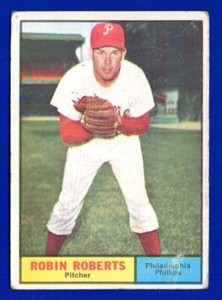 ROBIN ROBERTS phillies 1961 TOPPS #20 GOOD