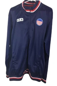 Giacca Fifth Sun uomo USA calcio blu zip taglia XXL maniche lunghe #111641 nuova - Foto 1 di 7