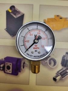 Valley Instrument 1120DSB15 Pressure Gauges - 15psi - 1/4npt - Picture 1 of 3