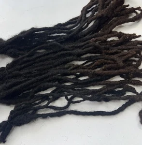 38 real human hair dreadlocks Color Black Brown Tips From 14”-18” Thick locks - Picture 1 of 8