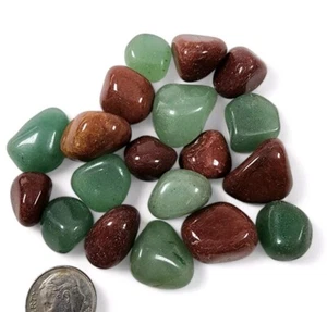 Aventurine Red & Green Crystal Polished Stones Brazil 64.7 grams - Picture 1 of 1