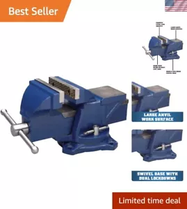 Swivel Base 4" Bench Vise with Hardened Steel Inserts for Home Projects - Picture 1 of 8