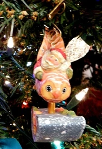 Adorno de Navidad por G DeBrekht Santa on Owl Nuevo en Caja - Imagen 1 de 8