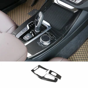 For BMW X3 G01 X4 2018-2021 Carbon Fiber Middle Console Gear Shift Frame Trim 2X - Picture 1 of 7