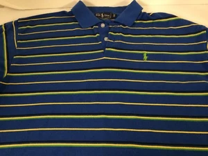 Vintage Polo Ralph Lauren Striped Made In USA Long Sleeve Shirt Mens Size XXL - Picture 1 of 8