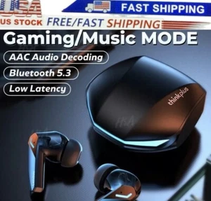 New GM2 Pro Bluetooth 5.3 Earbuds Wireless Dual Mode Sports Gaming Headset.Black - Picture 1 of 13