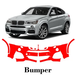 Front bumper PreCut PPF Paint Protection Film For BMW X4 M-Sport 2015-2018 - Picture 1 of 6