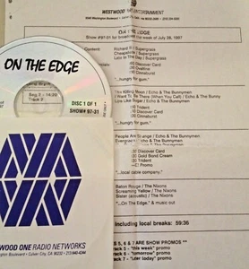 RADIO SHOW: ON THE EDGE 7/28/97 SETS w/ECHO & THE BUNNYMEN, NIXONS, & SUPERGRASS - Picture 1 of 1