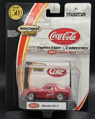 NOS Matchbox 1993 Mazda RX-7 Coca Cola Collection Die Cast 1/64 New Sealed  - Image 1 of 4