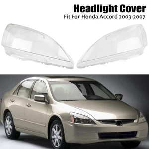 Par de cubiertas de lentes para faros de coche para Honda Accord 2003 2004 2005 2006 2007 - Imagen 1 de 9