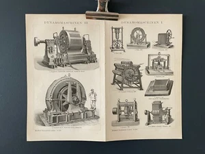 Impresión de ilustración Brockhaus antigua rara de 1900 ENVÍO GRATUITO - Imagen 1 de 2