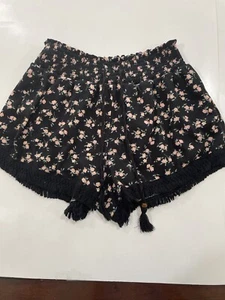 Pantaloncini corti donna No Boundaries taglia M neri floreali set di 2 - Foto 1 di 14
